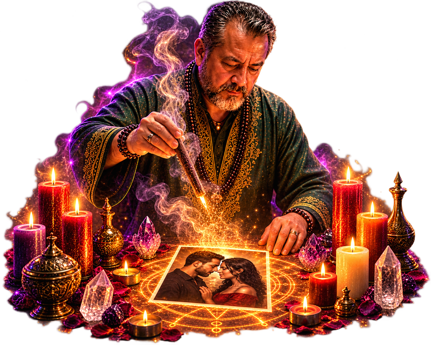 Maestro realizando ritual